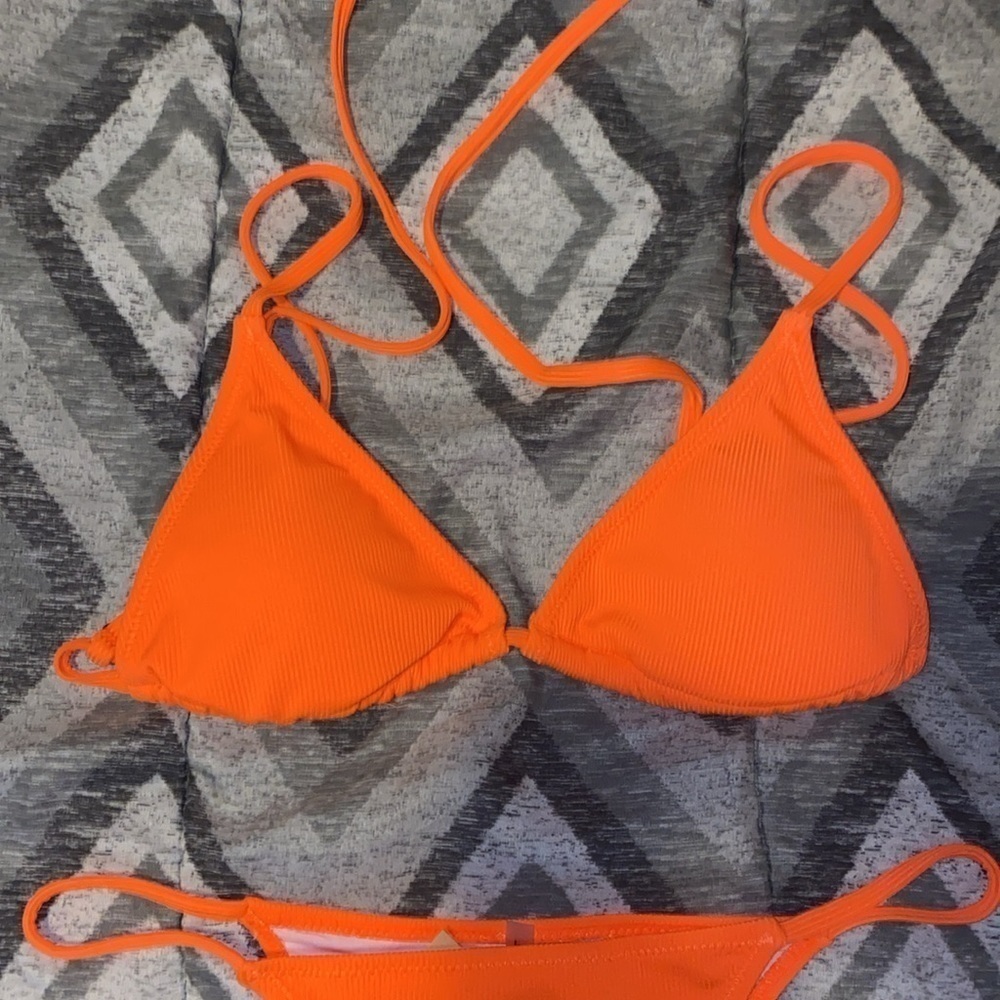 HILINKER neon orange bikini bathing suit - Picture 2 of 5